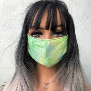 Beautiful Unique Handmade Masks ✨ Tiedye drop 💙💚
